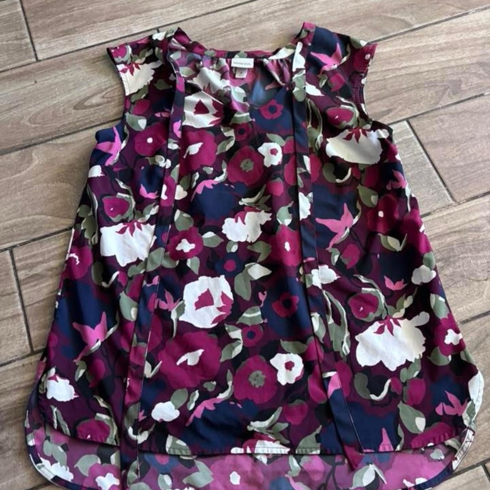 Merona Floral Blouse - Pink and Green